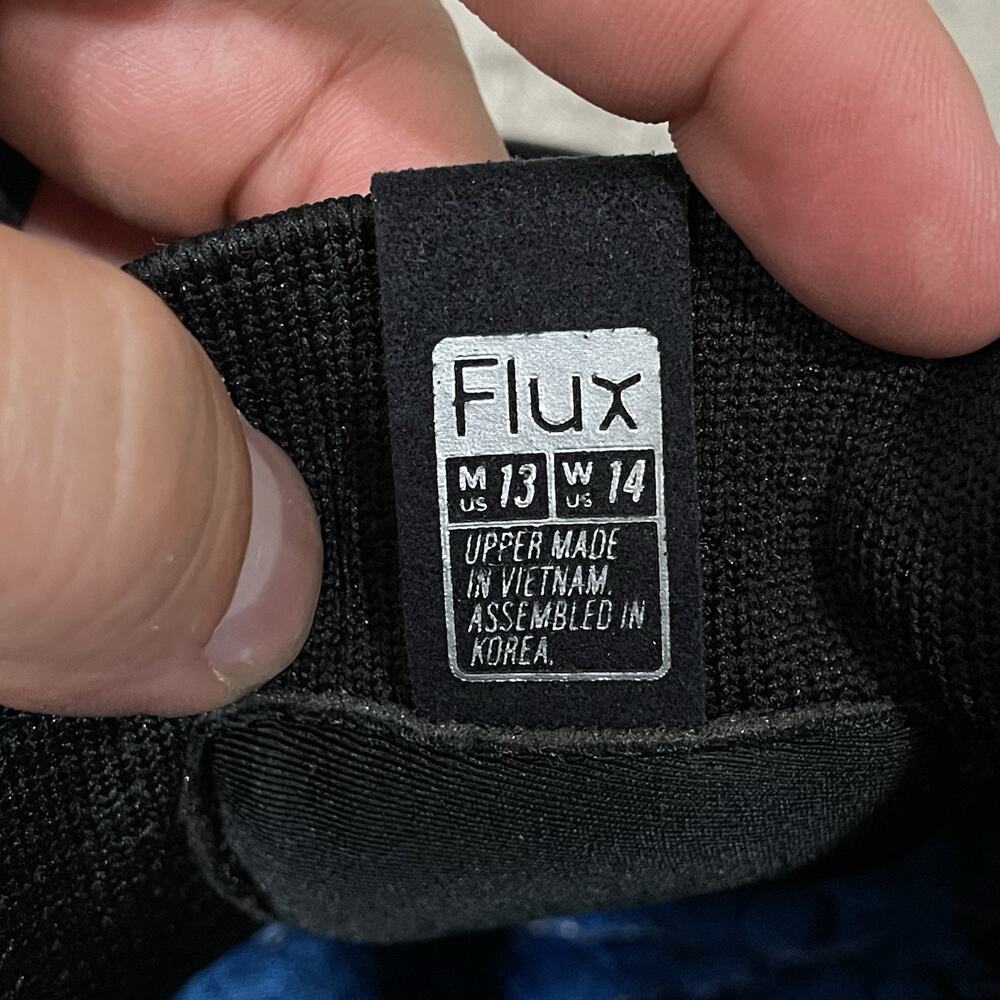 Flux Footwear Adapt Trainer Black Knit White Sole Mens Size 13 - Picture 6 of 8